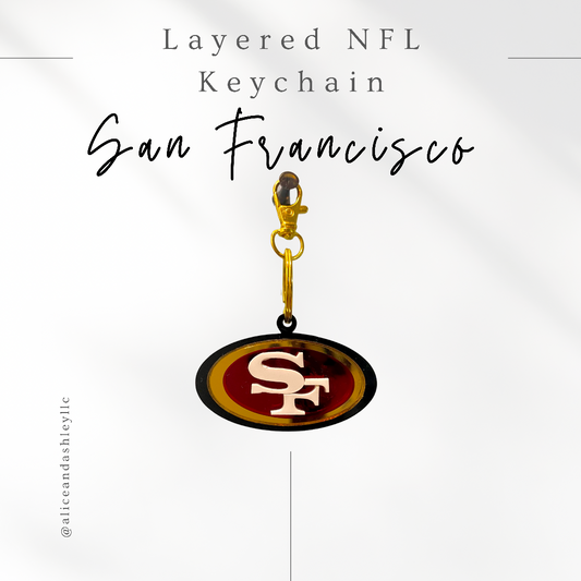 49ers 3D Layered Keychain