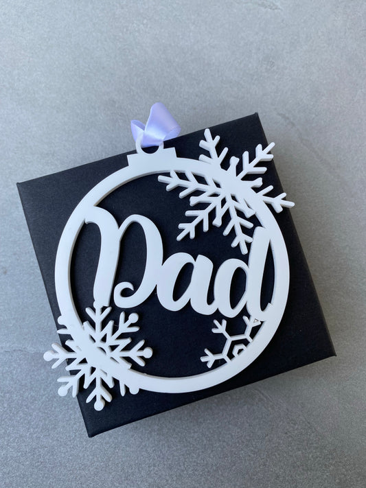 Dad Snowflake Ornament