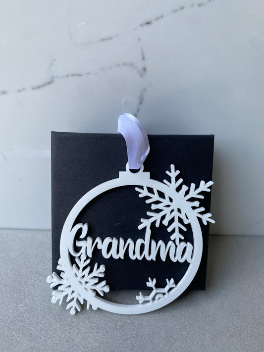 Grandma Snowflake Ornament