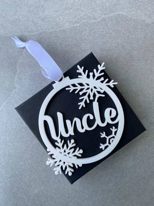 Uncle Snowflake Ornament