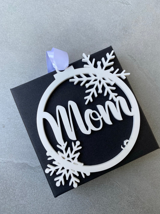 Mom Snowflake Ornament